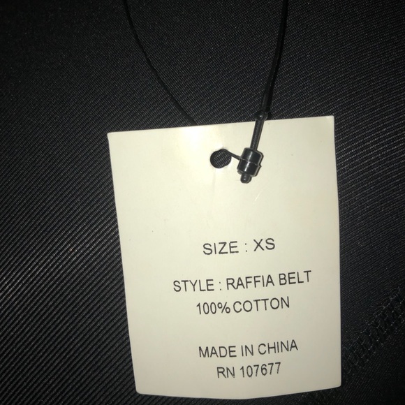 Dark brown raffia belt. XS NWT - Picture 4 of 4